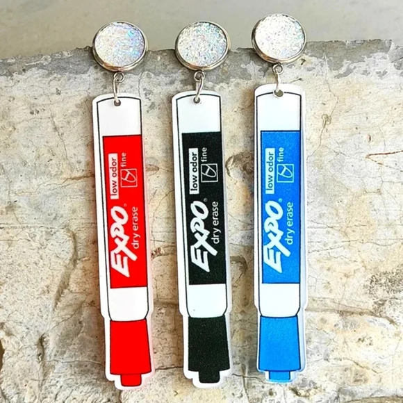 EXPO marker earrings - Picture 1 of 1
